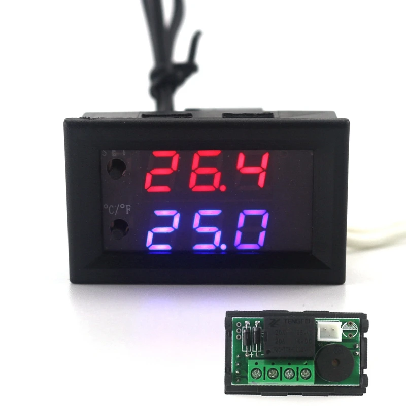 Мини цифровой интеллигентая (ый) Термостат AC/DC 12V 10A настраиваемый регулятор