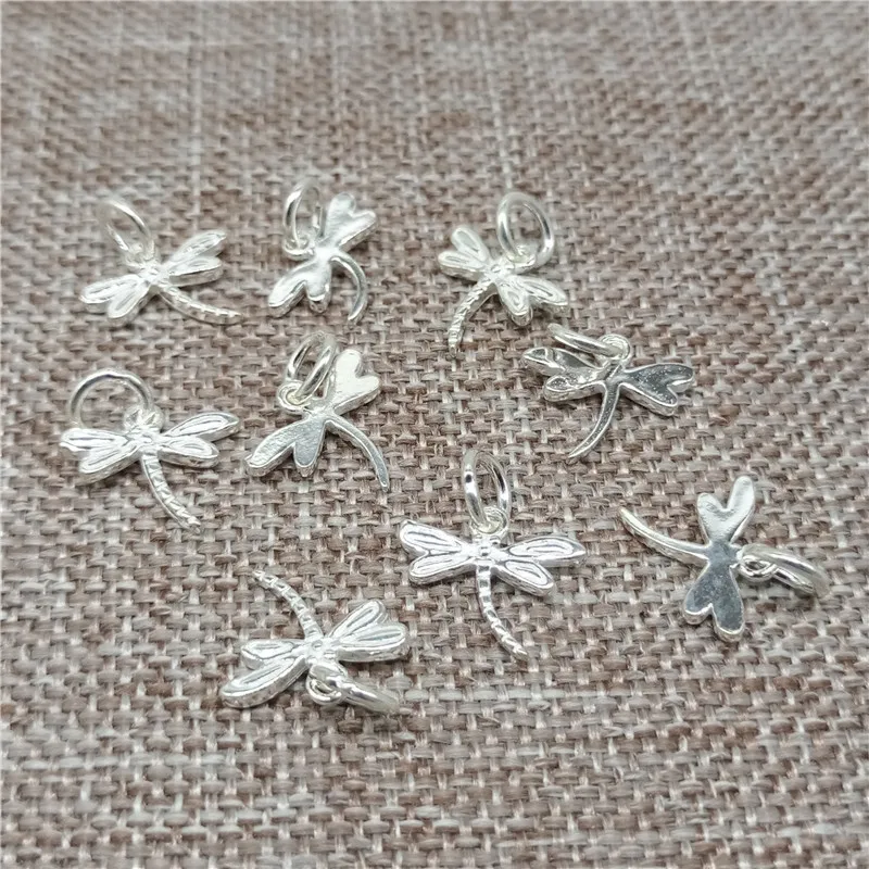 Женские серебряные подвески в виде маленькой стрекозы для ожерелья браслета