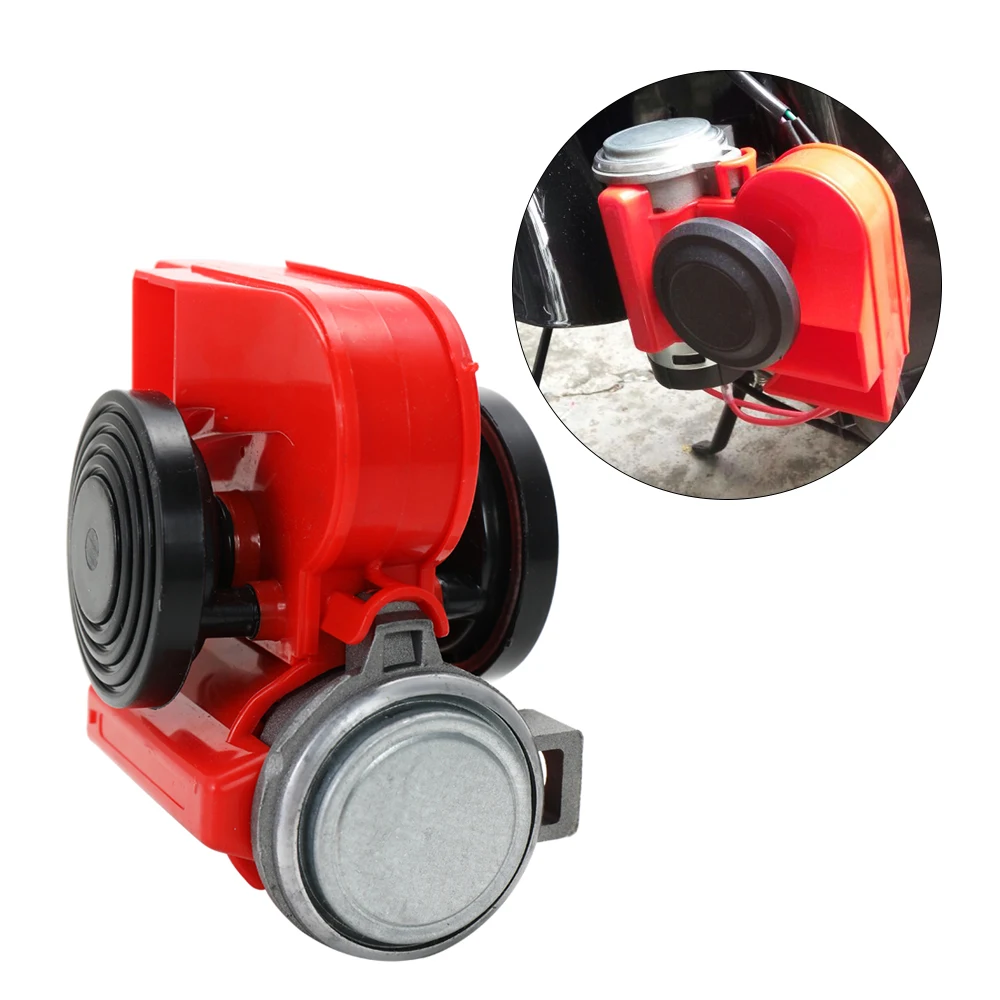 KKMOON 12 V/24 V 125db компактный воздушный громкий автомобильный рожок, мотоцикл, рога, лодка для яхты, двухтоновый Электрический насос, моторный рожок