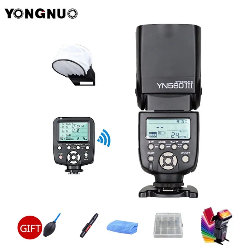 3 шт. YONGNUO YN560III YN560 III Вспышка Speedlite Универсальная беспроводная + фототриггер для