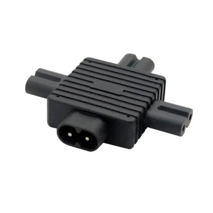 

CY CYDZ IEC 320 Figure 8 C8 Male to 3X Female C7 Splitter Power Adapter for Power Supply 1 in 3 out