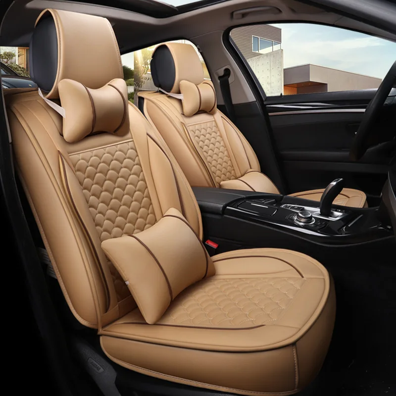 

New 5Seats( Front+Rear) Styling Car Seat Cover For Benz A B180 C200 E260 CL CLA G GLK300 ML S350/400 class,High-fiber Leather