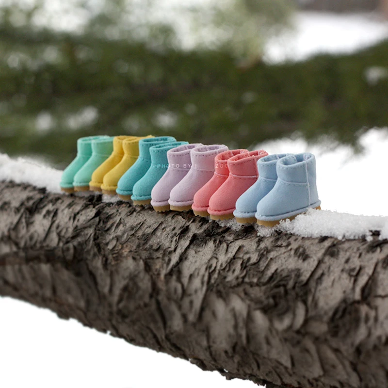 Зимние ботинки Blyth Macaron 1 пара симпатичная обувь для кукол Azone Dal mmmk Lati JB OB24 Holala 1/6