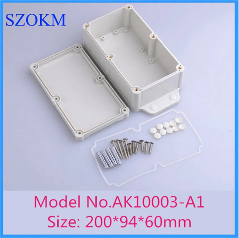 4 шт./лот IP68 пластиковый водонепроницаемый корпус для электроники 200*94*60 мм abs