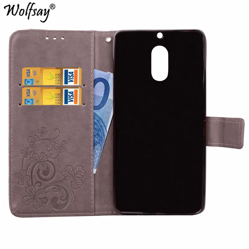 Чехол-книжка Wolfsay для Nokia 5 кожаный чехол-бумажник TA-1005 TA-1030 мягкий силиконовый