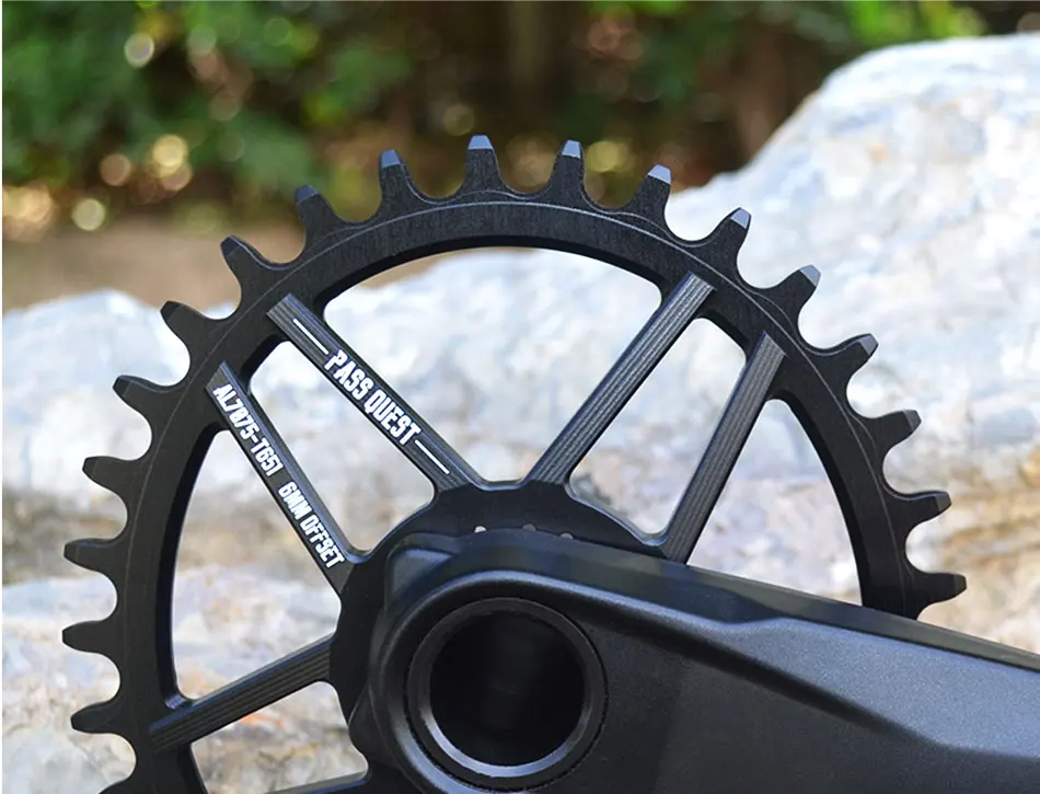 Пройти QUEST GXP овальные горные велосипеды MTB узкая широкая цепь 34 T 6 мм офсетная велосипедная Звездочка для Sram XX1 eagle XO1 X1 GX X9