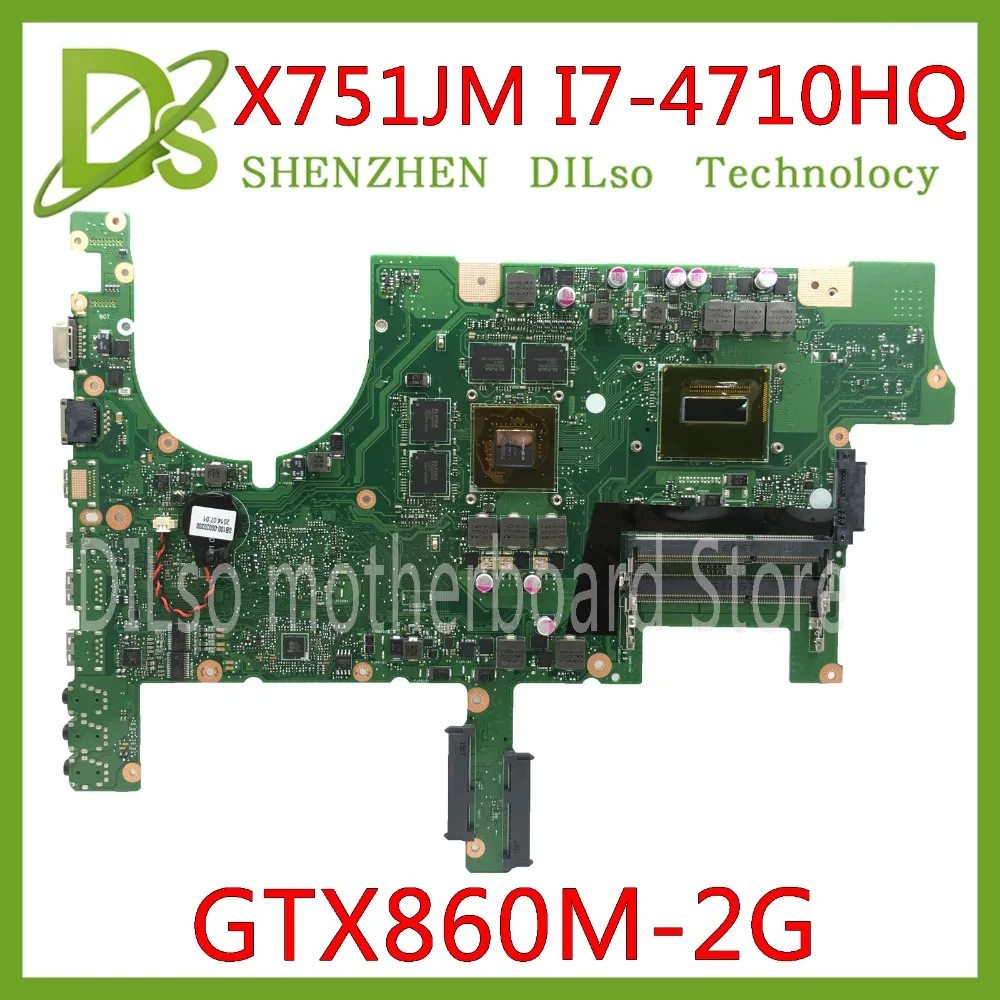 Материнская плата KEFU G751JM для ASUS G751J материнская ноутбука с видеокартой GTX860M i7-4710hq