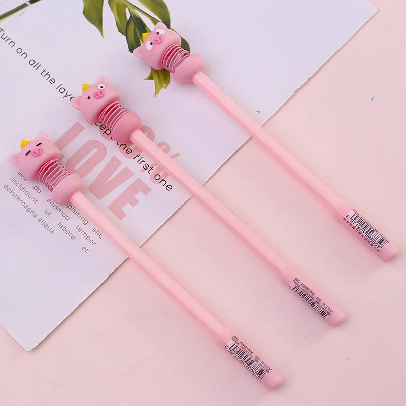 Coloffice милая розовая гелевая ручка с рисунком поросенка для студентов кавайная