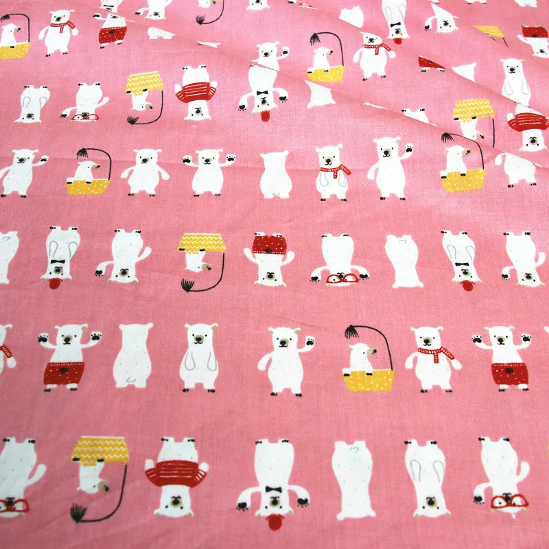 100% хлопок ткань саржевого мультфильм aqua серого и розового цвета с рисунком