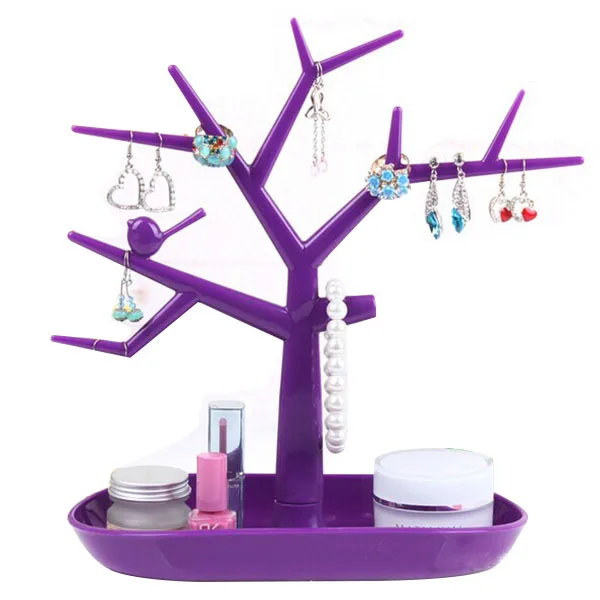 Дерево дизайн ювелирных изделий дисплей башня ожерелье серьги браслет держатель