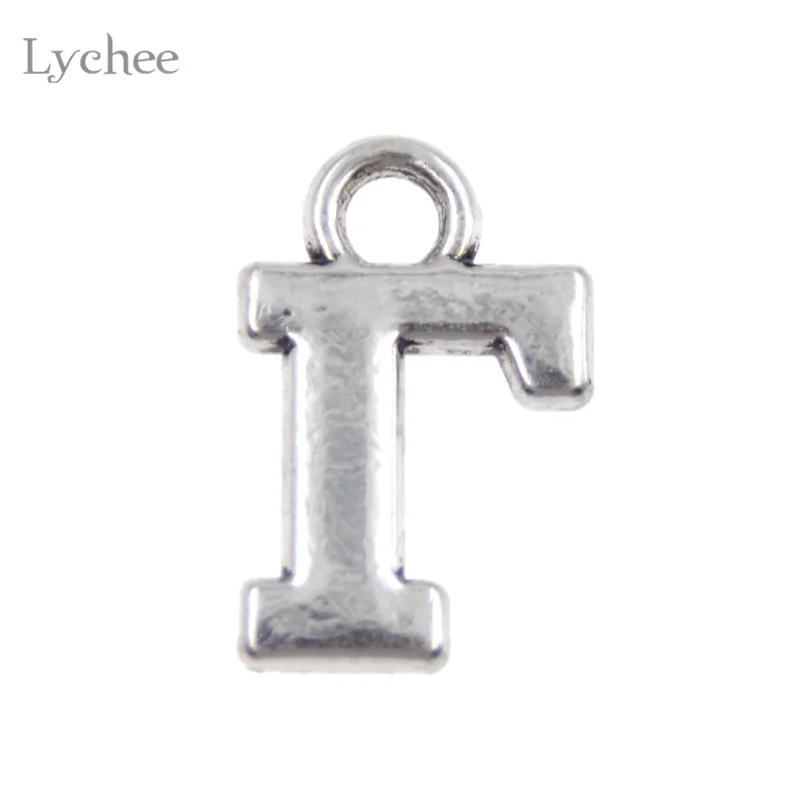 Lychee 20 шт./лот металлическое серебристое Цвет греческие буквы подвески ручная