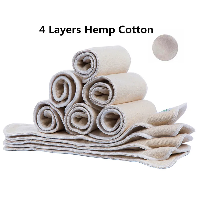 1 pc hemp cotton Детские Тканевые вкладыши в Подгузники Новорожденные Многоразовые моющиеся бамбуковые фибра; микроволокно подгузники для детских подгузников крышка дропшиппинг - Цвет: 1 pc hemp cotton