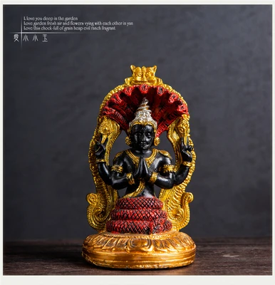 Black gold vishnu Индийский Бог украшения Вишну Шива Лакшми Parvati Saraswati обезьяна Бог хакуман индийский Yythology - Цвет: Black gold vishnu
