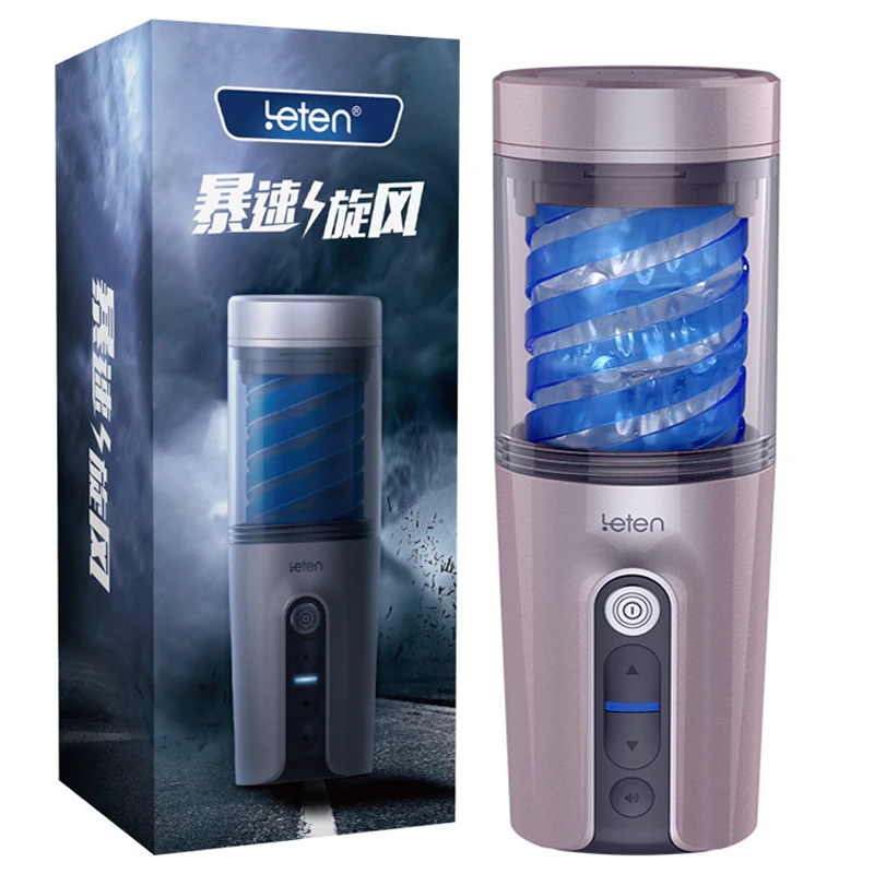 Leten автоматический вращающийся Мужской мастурбатор чашка сосущий голос поршень