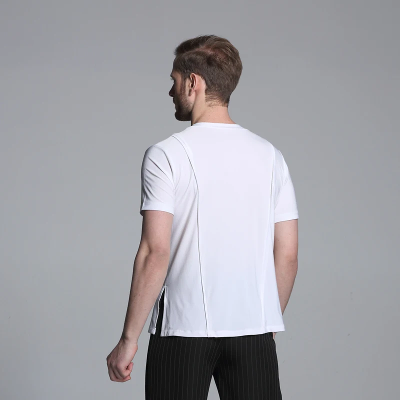 5 видов цветов красные черные синие Бальные рубашки для латинских танцев мужские