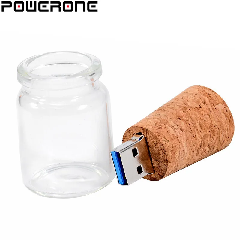 POWERONE персональный дрейф бутылка+ бумажная коробка Флешка 4 ГБ 8 ГБ бутылка желаний USB флэш-накопитель 16 ГБ 32 ГБ 64 ГБ