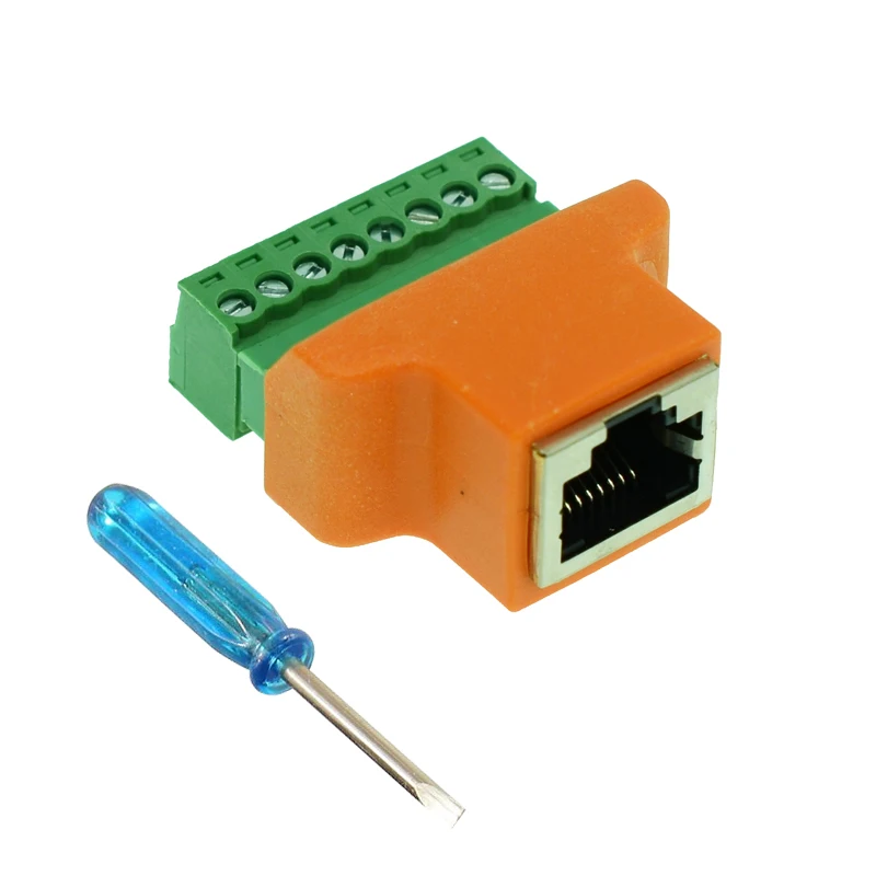 Цветной разъем RJ45 для подключения к винтовым терминальный адаптер гнездовой 8