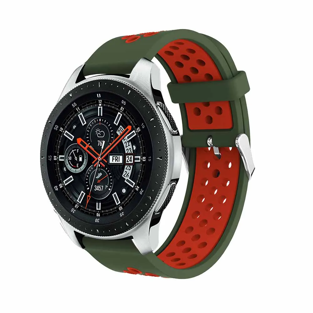 Силиконовый ремешок для samsung gear S3 Frontier 22 мм ремешок для часов сменный Ремешок Браслет для samsung Galaxy Watch 46 мм браслет на запястье