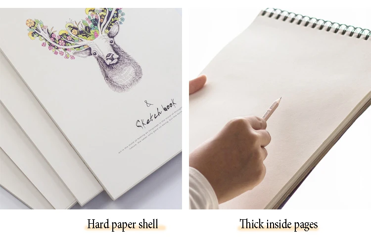 Простой блокнот бумажный блокнот пустой дневник Sketchbook Art A4 блокнот Sketchbook Artiste Papier для рисования школьные принадлежности