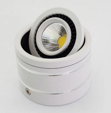 Free Shipping 7W/10W/15W Surface Mounted COB LED Downlight High Lumens 90~100 lm/W, Warm Cold White, CE & RoHS Certified