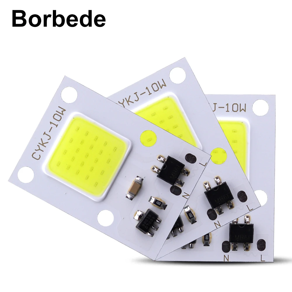 DIY Borbede 10 Вт 5 шт. COB светильник светодиодный чип лампа заливающий s Точечный умный IC