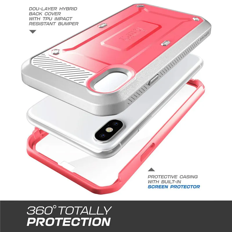 SUP чехол для iPhone Xs чехол UB Pro Серия полный корпус прочная кобура клип крышка со встроенной защитой экрана для iPhone X чехол
