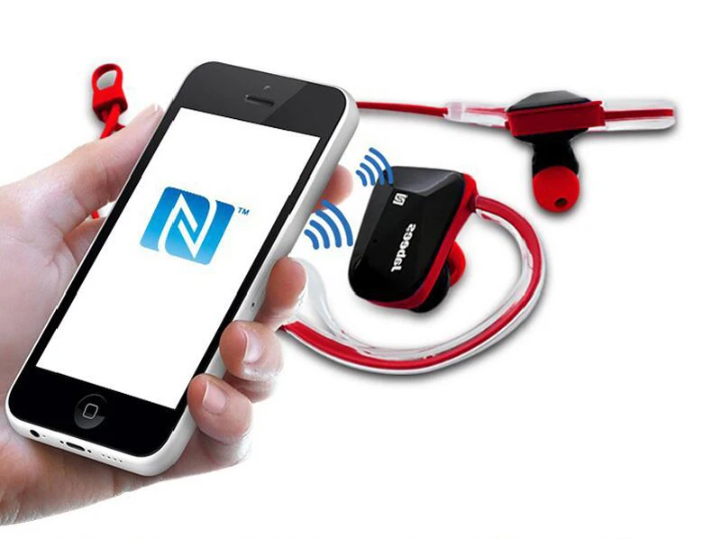 Bluetooth наушники Jabees BSport, беспроводная гарнитура, водонепроницаемые наушники, NFC спортивные наушники, наушники с шейным ремешком, ecouteur sans fil