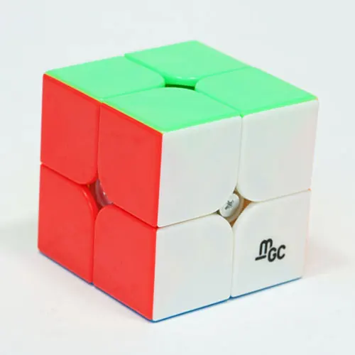 stickerless YJ MGC 2x2 Магнитный магический куб Yongjun MGC 2*2 скоростной куб для тренировки мозга, игрушки для детей - Цвет: stickerless