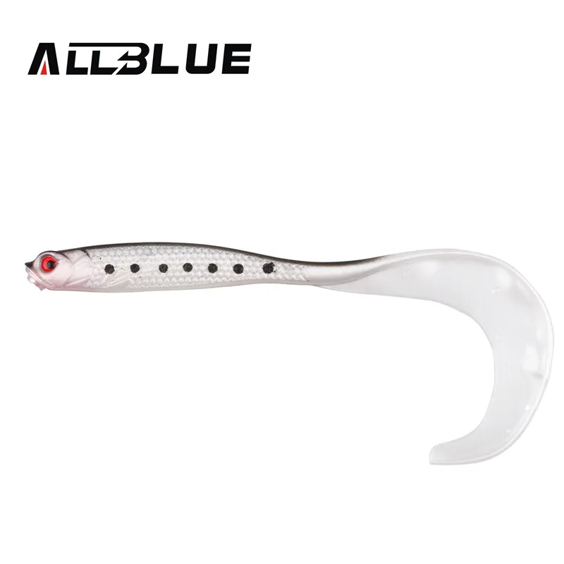 ALLBLUE Мягкая приманка 4 шт./лот 12 5 см 6 г рыболовная в виде личинки с одним хвостом