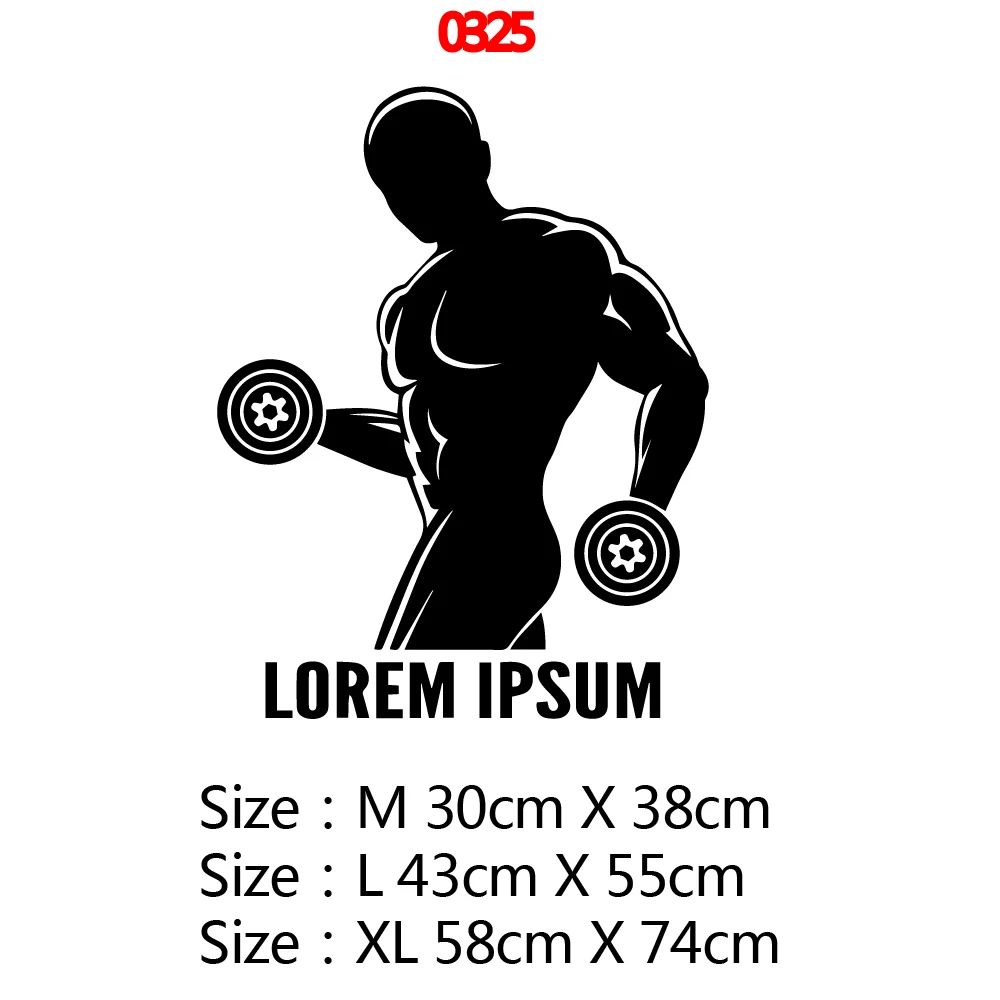 Классический тренажерный зал Lorem Ipsum водонепроницаемые настенные наклейки