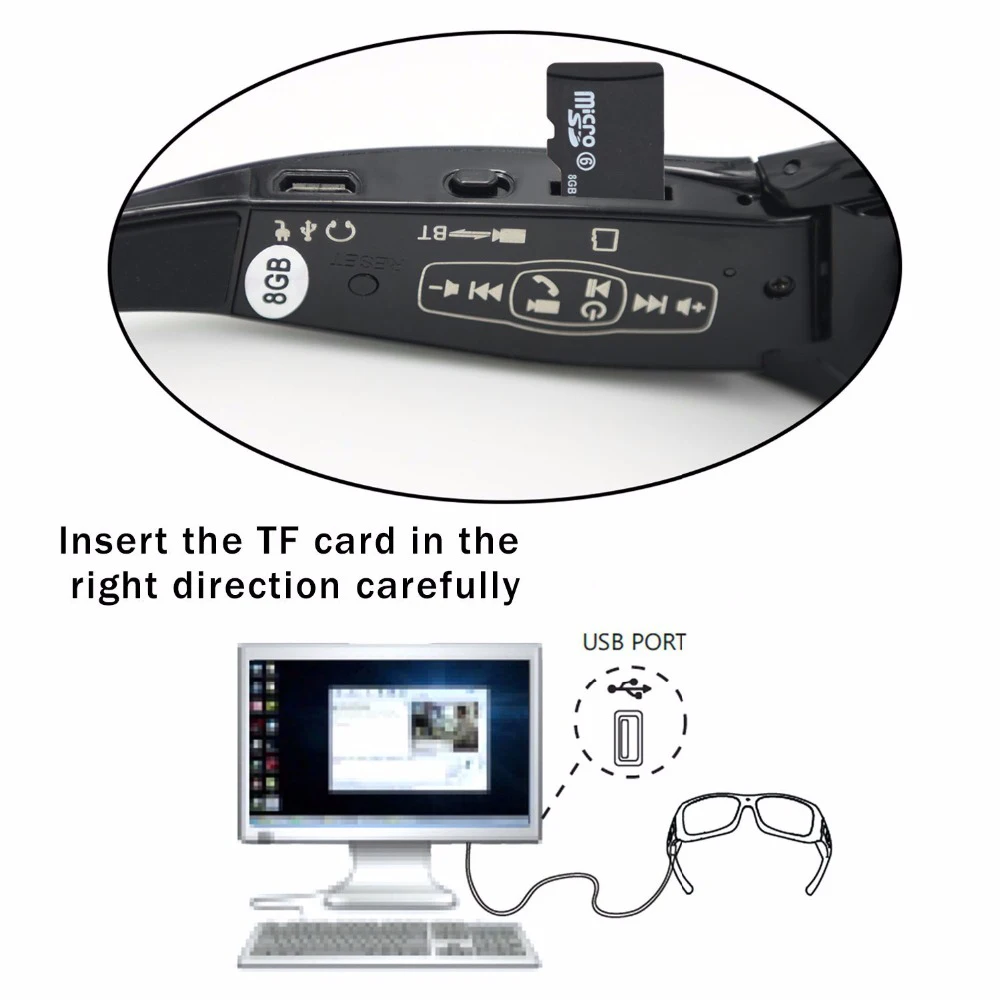 Очки с видео камерой модернизированная DV Bluetooth стерео гарнитура для полярной
