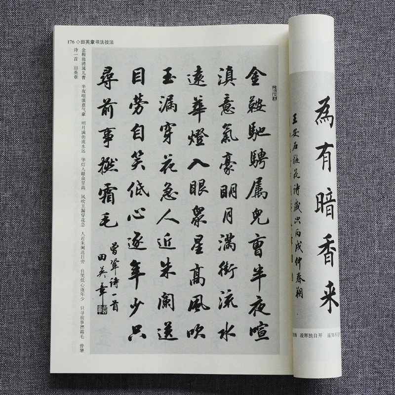 Тетрадь для китайской каллиграфии начинающих учеников техника Tian ying Zhang (xing shu kai