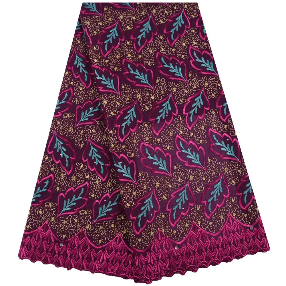 

Top Selling African Swiss Cotton Lace Fabric Royal Blue Swiss Voile Lace In Switzerland Stoned Dress Nigerian Lace Fabric F1674