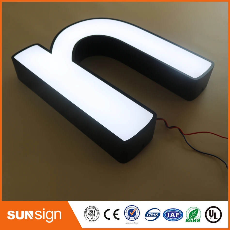 custom LED advertising board type frontlit LED light up letters