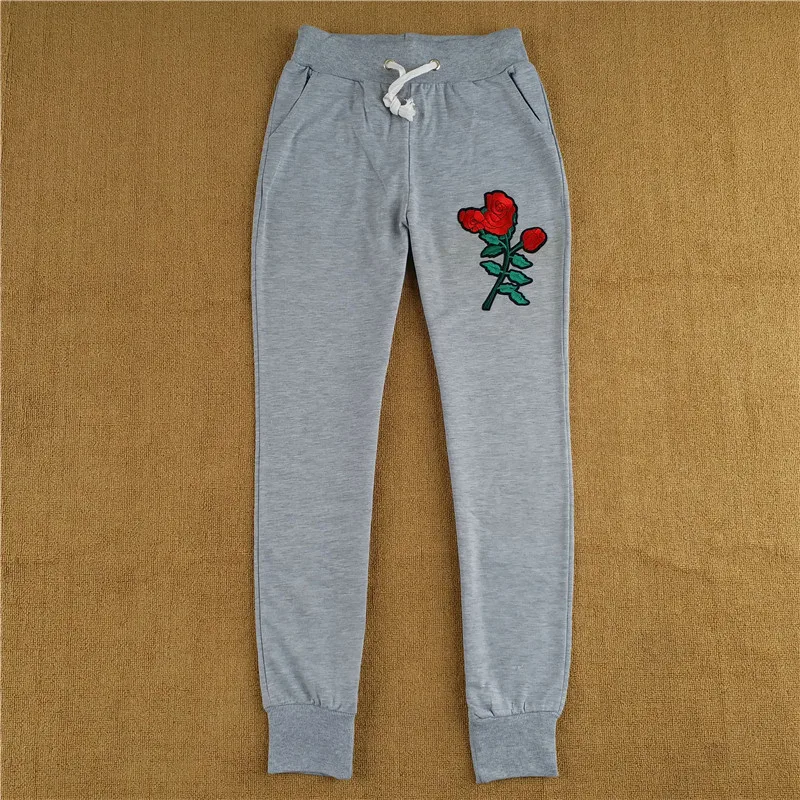 Новинка лета 2017 женские футболки в стиле Харадзюку с цветочной вышивкой роз