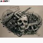 Алмазная мозаика из мультфильма, полная дрель, квадратный 5D, сделай сам, алмазная картина, Череп, картина из горного хрусталя, украшение для дома, XY1