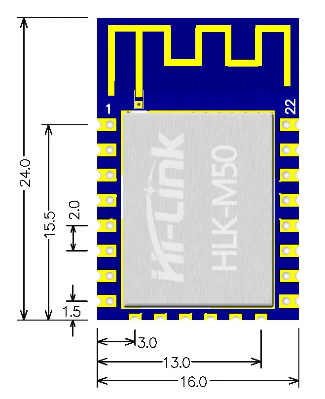 

Free shipping 10 pcs low cost new version replace esp8266 HLK-M50 RDA5981 secondary development cheaper serial wifi module