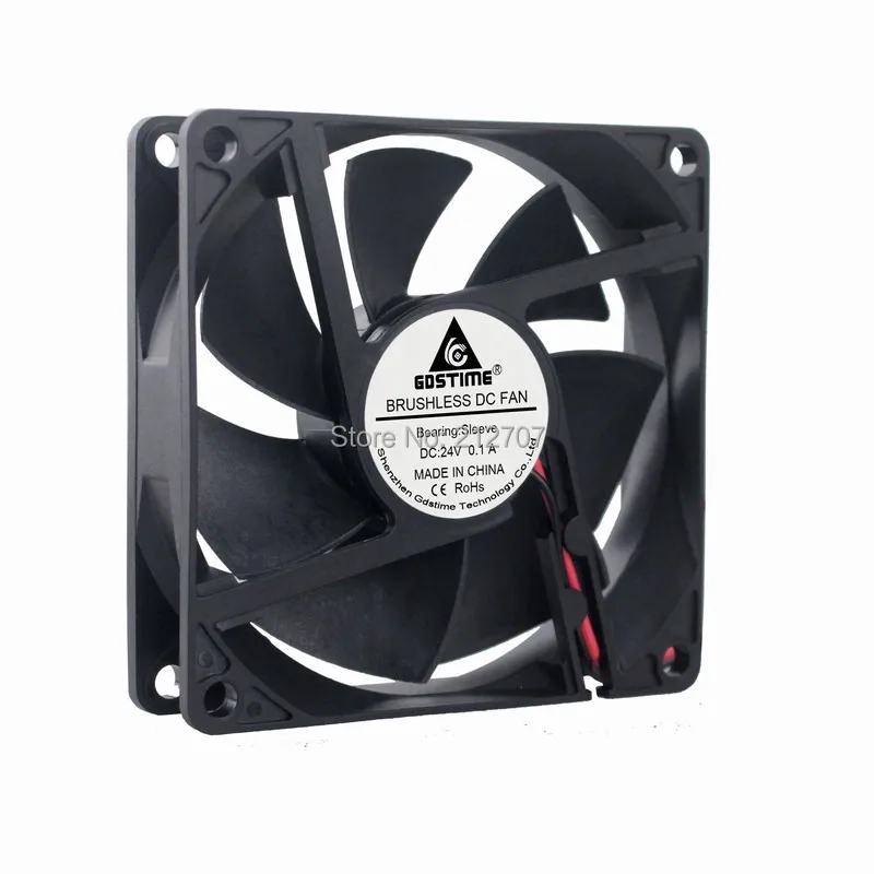 1 шт. Gdstime 2Pin 8020 80 мм 80x80x20 24 в корпус охлаждающий кулер вентилятор инвертор для