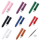 Ремешок для часов из натуральной кожи, красный, белый, черный, 8, 10, 12, 14, 15, 16, 17, 18, 19, 20 мм