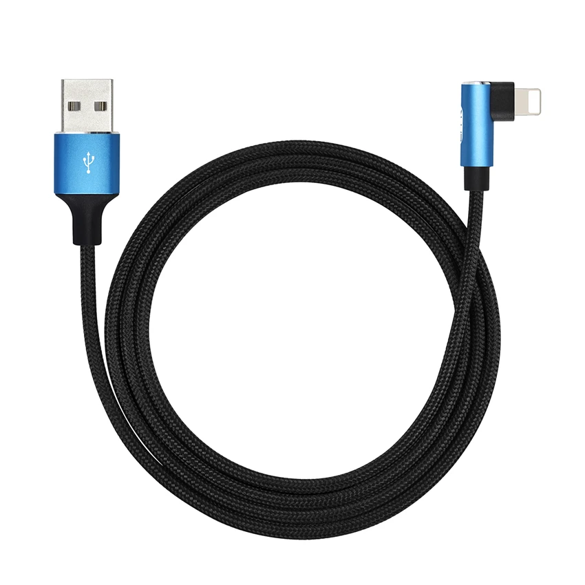 EMK 90 градусов правый угол зарядное устройство кабель для iphone X 7 8 XS USB быстрая зарядка для apple iphone 5 6 XR USB шнур 0,3 м 1,2 м 1,8 м