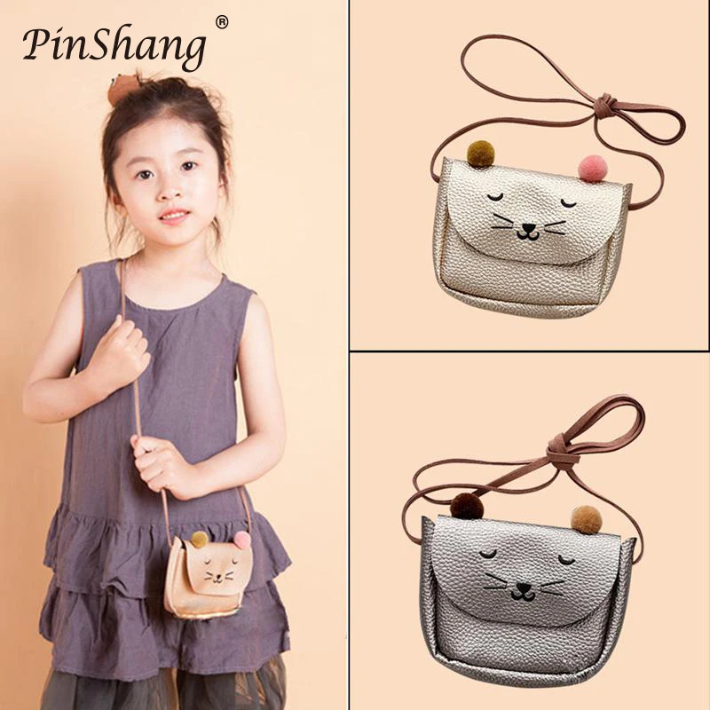 PinShang мини сумка милая Наплечная Сумка с кошачьими ушками детский универсальный
