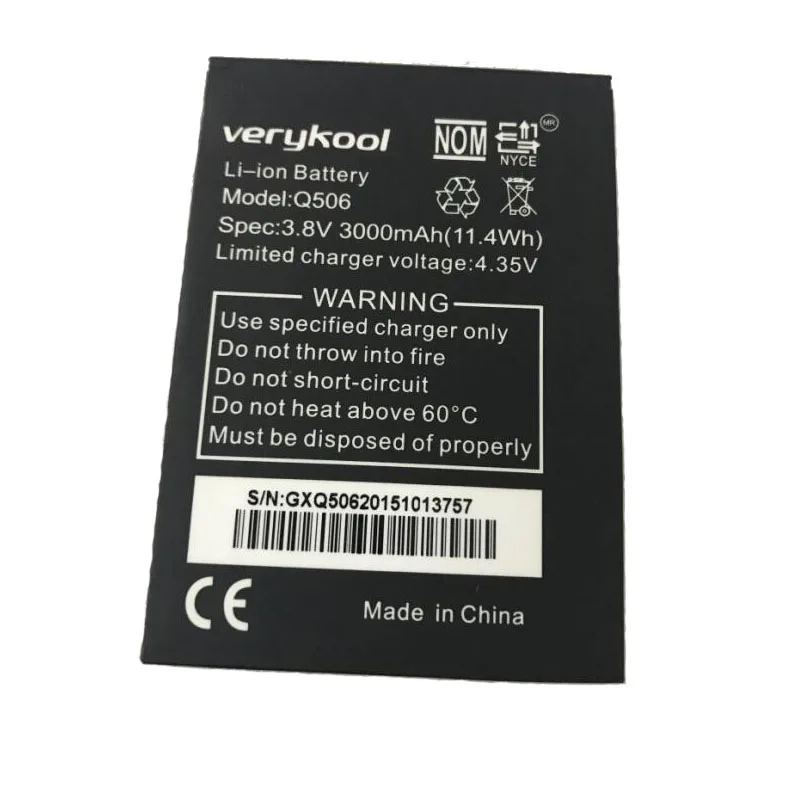 Оригинальная Аккумуляторная Батарея Q506 GeLar 3,8 V 3000mAh для Verykool Q506 мобильный телефон