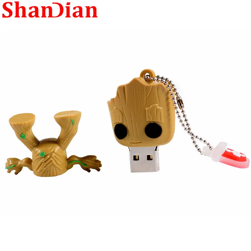 Милый мультфильм Грут usb флэш-диск милый супер heros memory stick Pen drive 4 ГБ 8 ГБ 16 ГБ 32 ГБ 64 ГБ 128 ГБ креативный pendriv