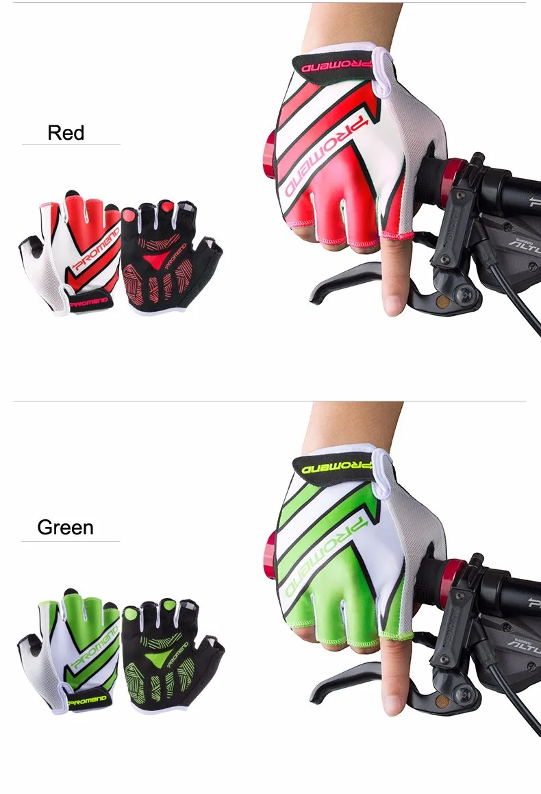 PROMEND Breathable Anti-slip Shockproof Men Moto Mountain Bike Bicycle Cycling Gloves Half Finger Racing Fitness | Спорт и