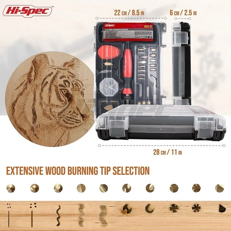 Hi-Spec 35 шт 0-15W-30W DIY Регулируемый температурный Электрический паяльник сварочный
