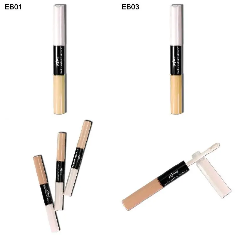 Двусторонний макияж для глаз консилер крем темный круг скрыть отбеливатель уход