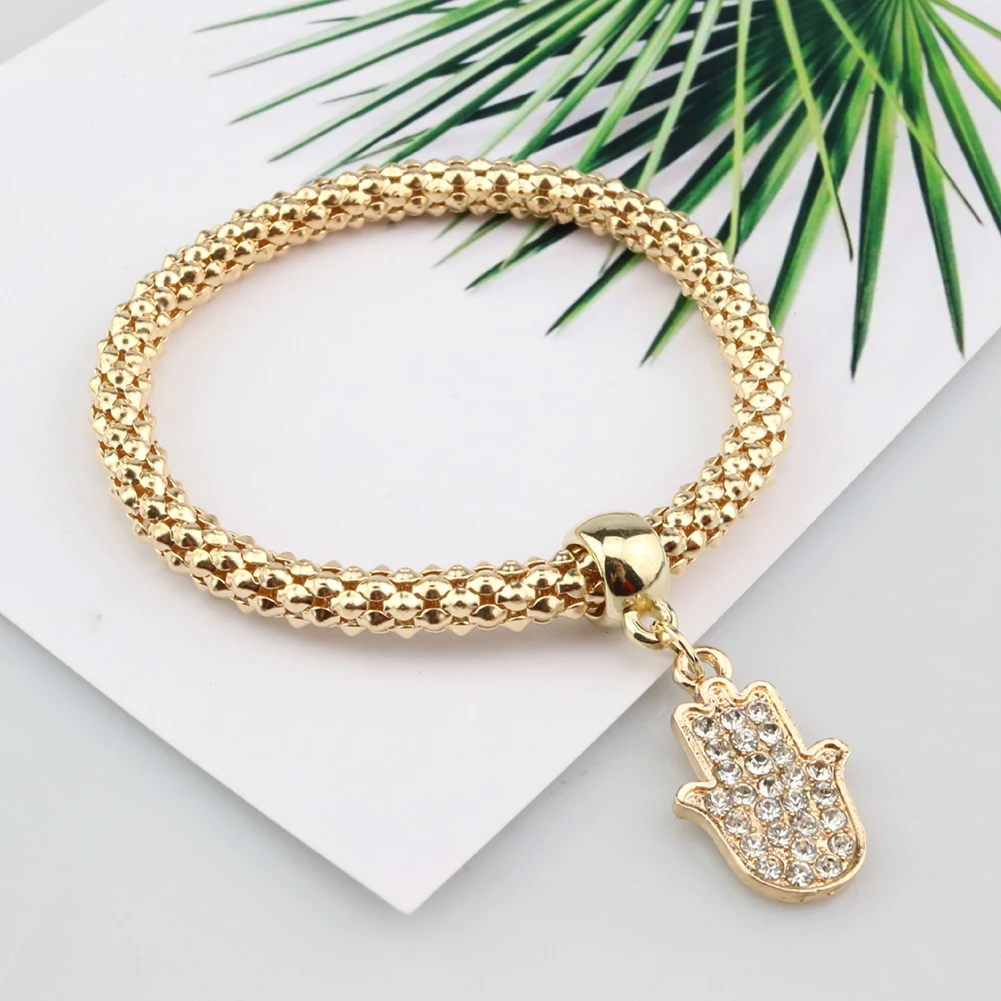 2019 горячие женщины 3 шт./компл. горный хрусталь сердце Рука Фатимы Шарм Кукуруза