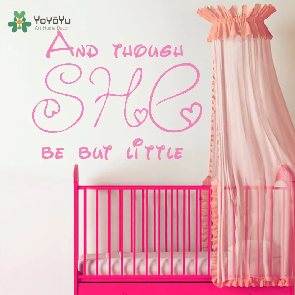 Милые виниловые наклейки на стены для детских комнат цитаты и несмотря то что она
