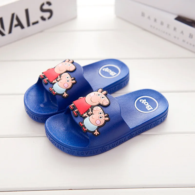 Синий Детская обувь; домашняя сандалия для ванной; тапочки для малышей; тапочки для спа плавательный бассейн; шлепанцы для мальчиков и девочек - Цвет: Синий