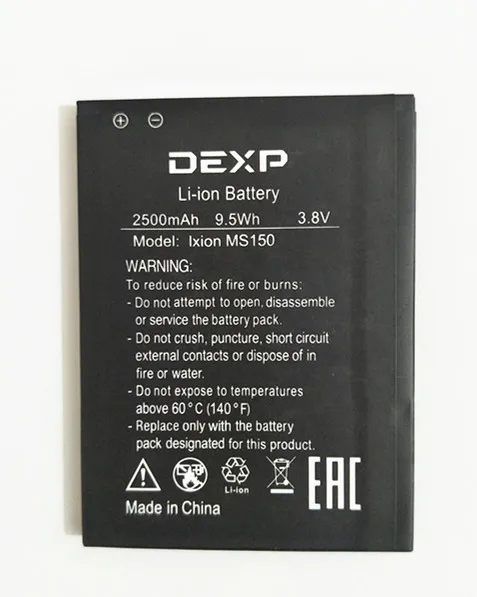 АЗК 100% Новый 2500 мА/ч IXION MS150 Батарея для DEXP планер мобильный телефон Батарея|battery